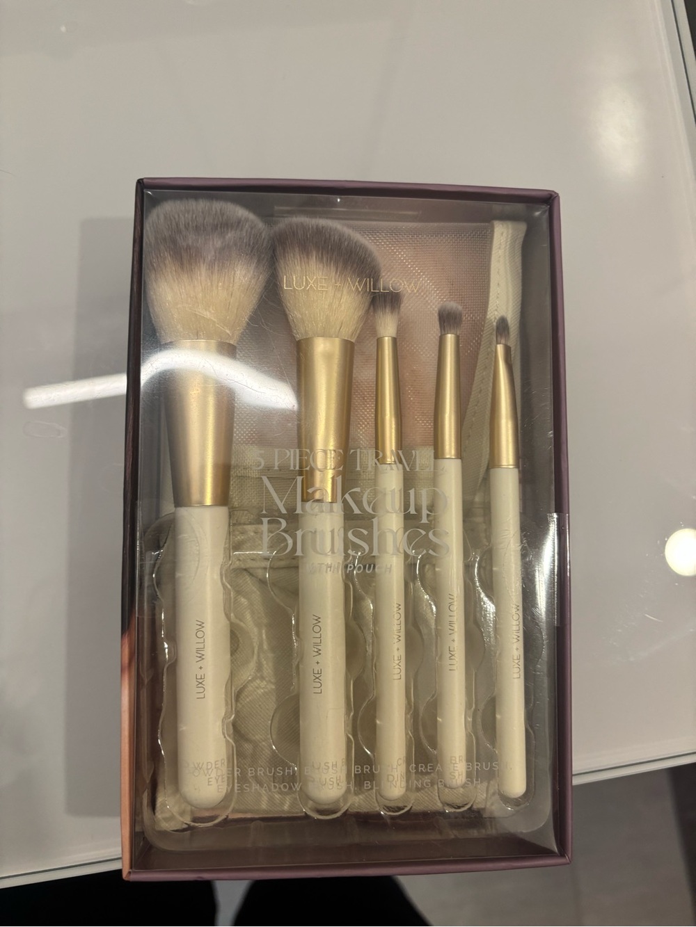 NWT: Travel Makeup Brush Set with pouch